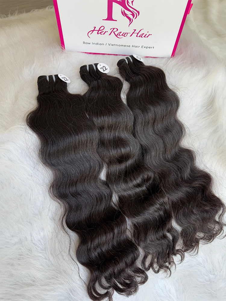 Indian Luxe Virgin wavy Hair Bundle Deal