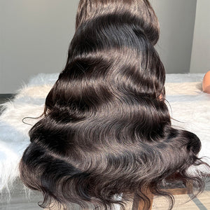 Raw Cambodian double drawn Body wave HD lace frontal wig 13x4 13x6