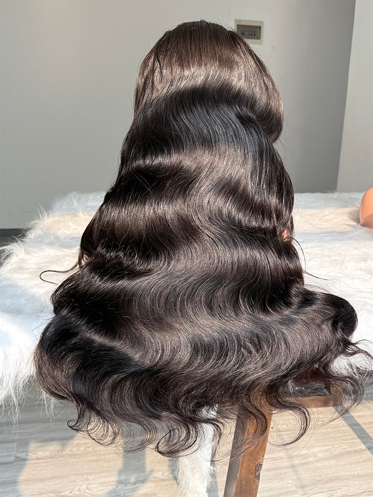 Raw Cambodian double drawn Body wave HD lace frontal wig 13x4 13x6