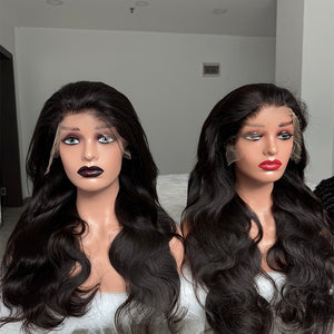 Raw Cambodian double drawn Body wave HD lace frontal wig 13x4 13x6