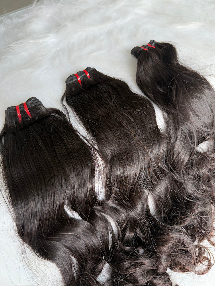 Raw Cambodian Egg Curly Double Drawn Hair Bundle Deal