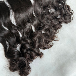 Raw Cambodian Egg Curly Double Drawn Hair Bundle Deal