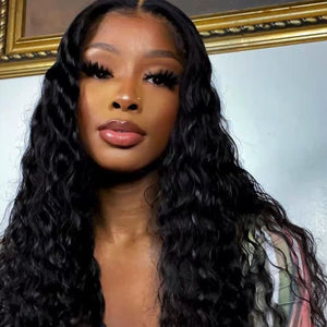 Raw Indian Curly Hair 1b# HD Lace  Wigs