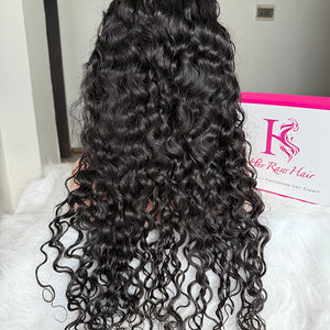 Raw Indian Curly Hair 1b# HD Lace  Wigs