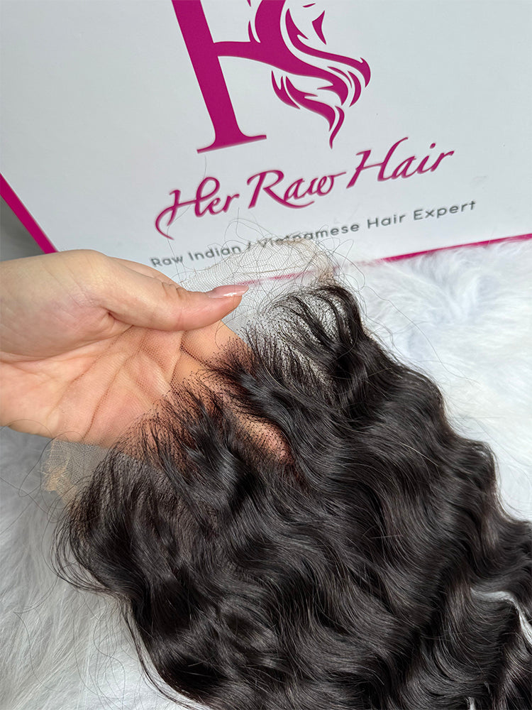 Raw Indian Curly 5X5 HD lace Closure