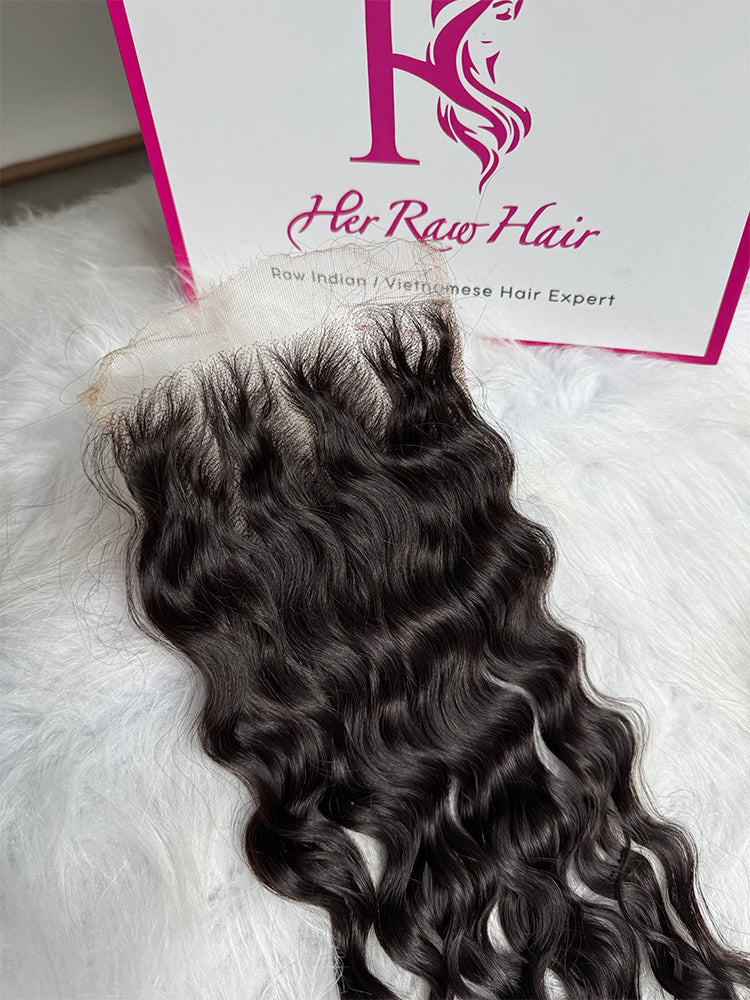 Raw Indian Curly 5X5 HD lace Closure