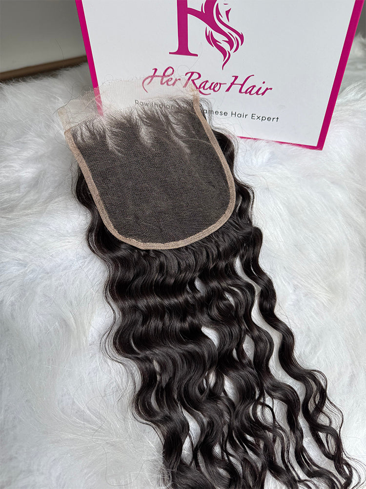 Raw Indian Curly 5X5 HD lace Closure