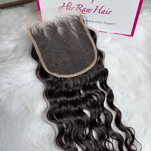 Raw Indian Curly 5X5 HD lace Closure