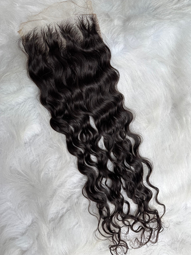 Raw Indian Curly 5X5 HD lace Closure