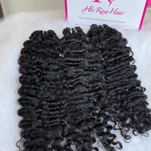 Indian Luxe Virgin Burmese curly  Hair Bundle Deal