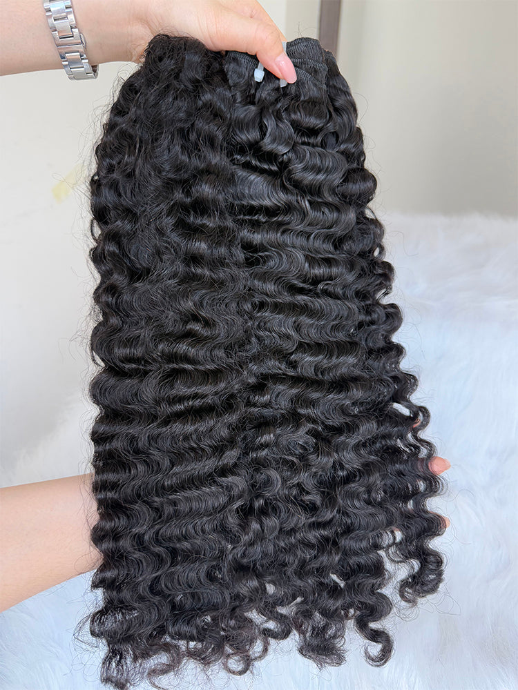 Indian Luxe Virgin Burmese curly  Hair Bundle Deal