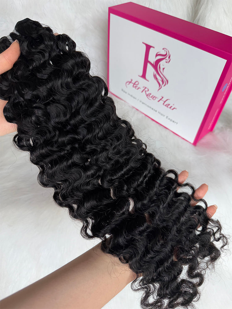 Indian Luxe Virgin Burmese curly  Hair Bundle Deal