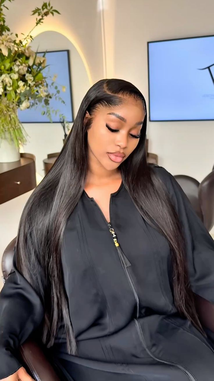 Indian Luxury Straight virgin hair lace frontal wig