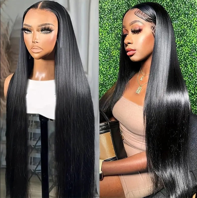Indian Luxury Straight virgin hair lace frontal wig