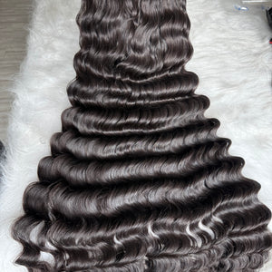 Indian Luxury loose deep wave virgin hair HD Lace closure wig