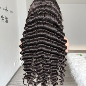 Indian Luxury loose deep wave virgin hair HD Lace closure wig