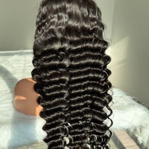 Indian Luxury loose deep wave virgin hair HD Lace closure wig