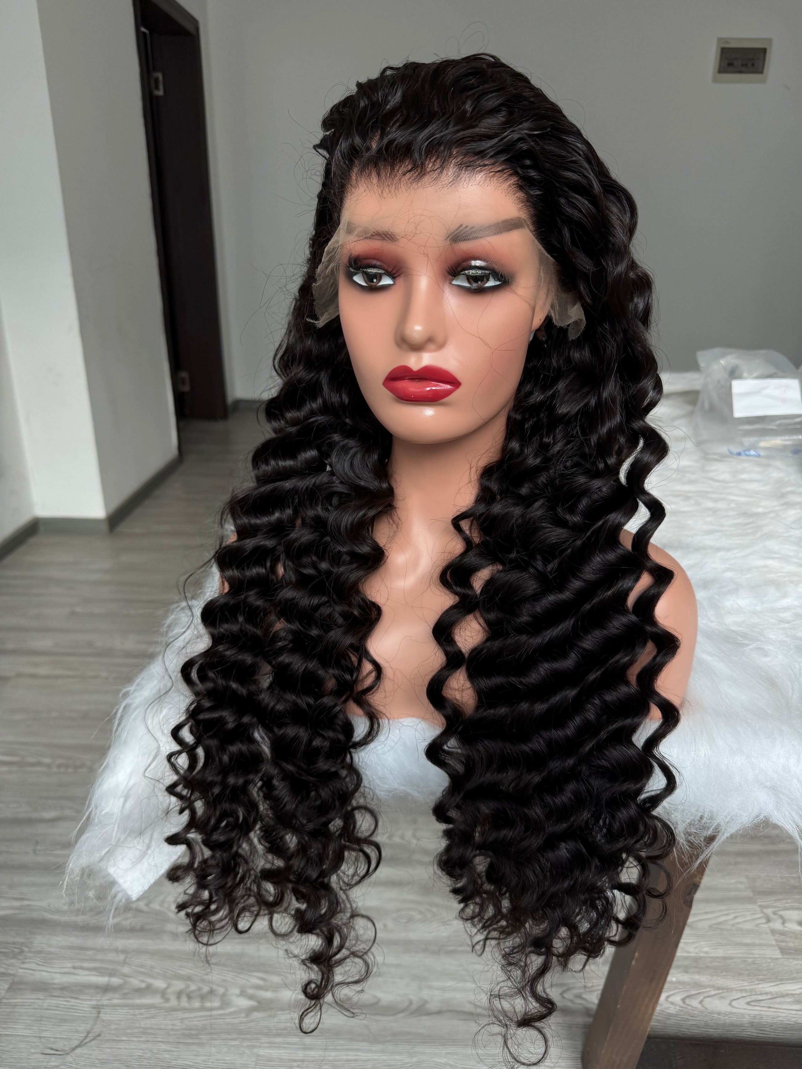 Indian Luxury Loose deep virgin hair lace frontal wig