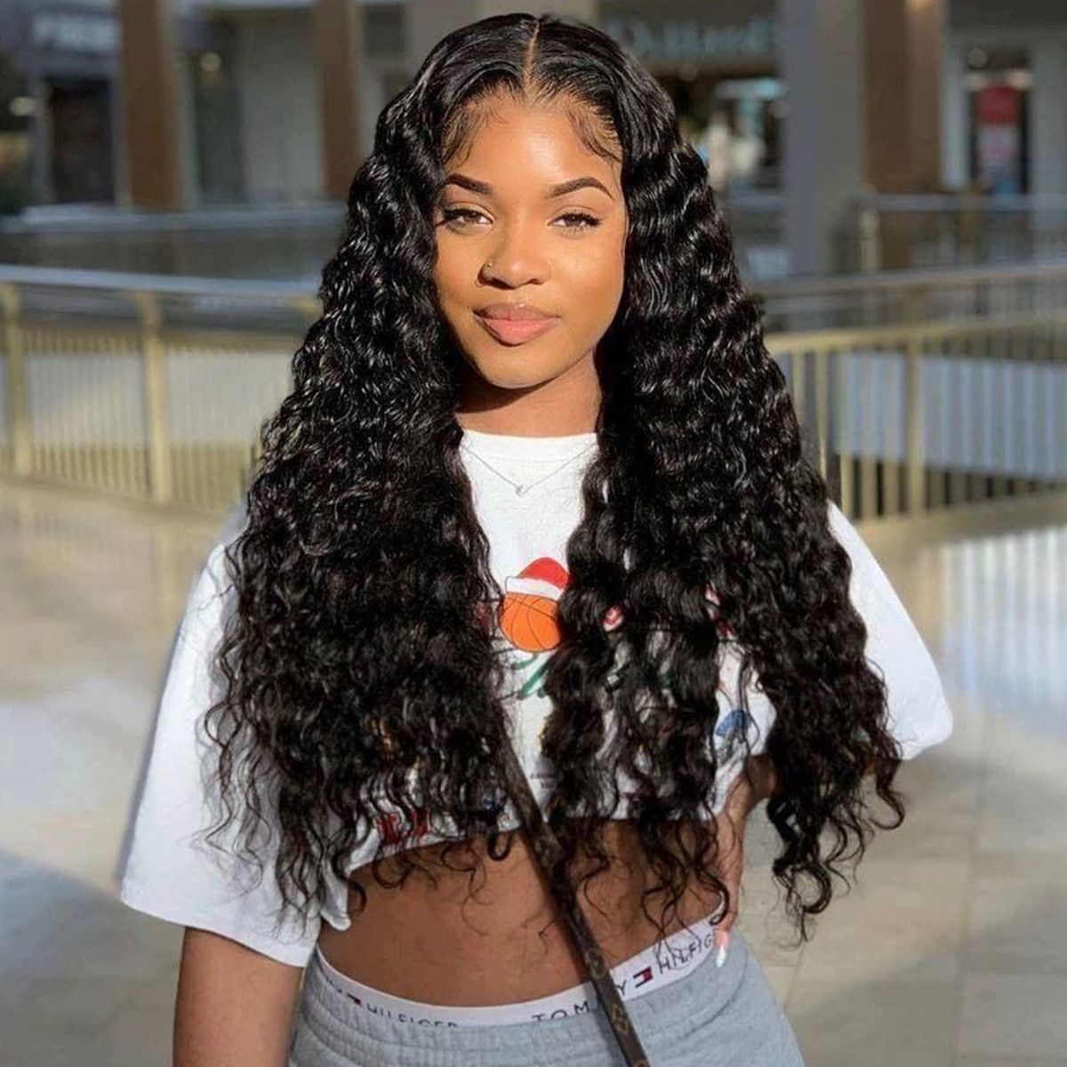 Indian Luxury Loose deep virgin hair lace frontal wig