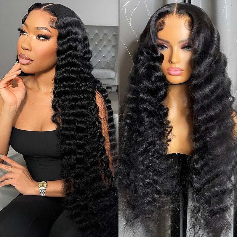 Indian Luxury loose deep wave virgin hair HD Lace closure wig