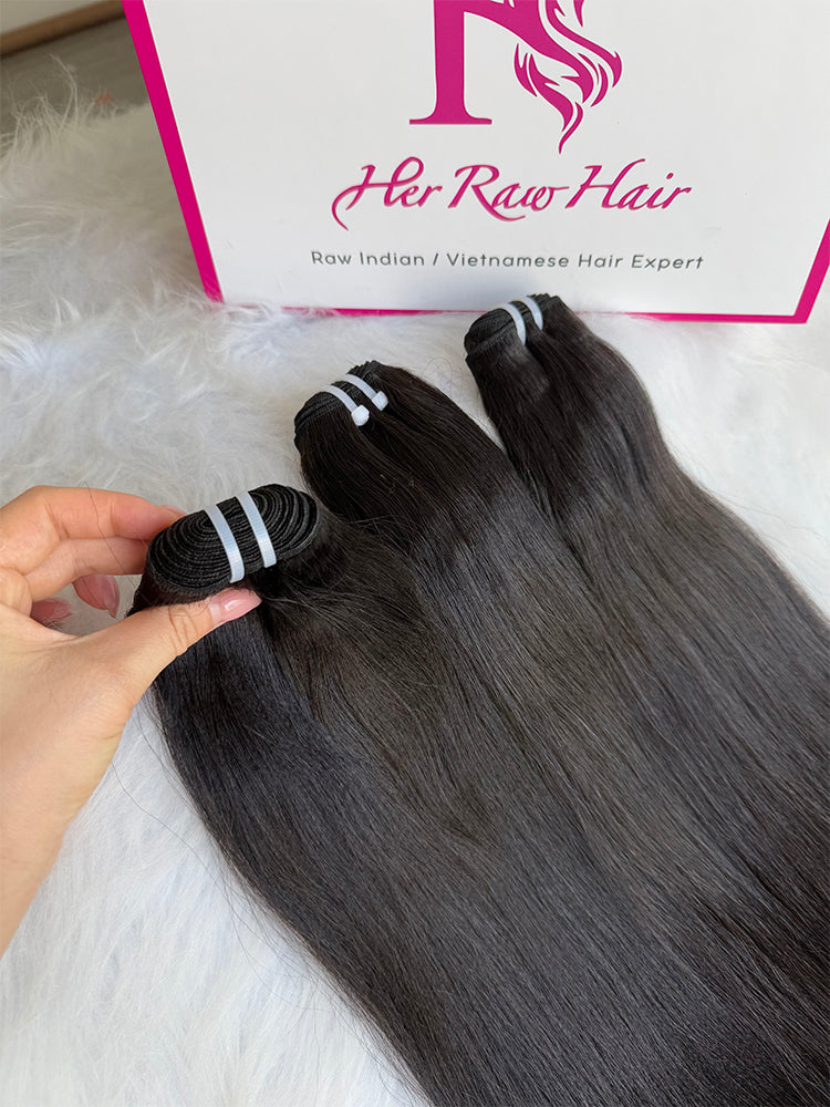 Indian Luxe  Virgin Yaki straight Hair Bundle Deal