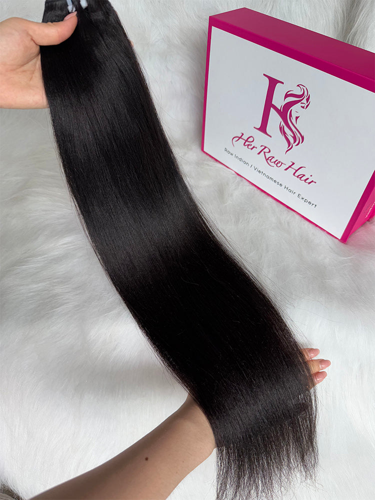 Indian Luxe  Virgin Yaki straight Hair Bundle Deal