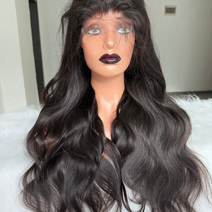 Indian Luxury Body wave virgin hair HD Lace closure wig