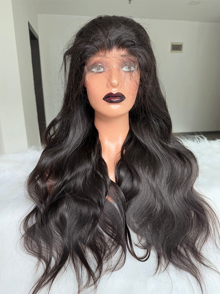 Indian Luxury Body wave virgin hair HD Lace closure wig
