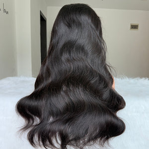 Indian Luxury Body wave virgin hair HD Lace closure wig