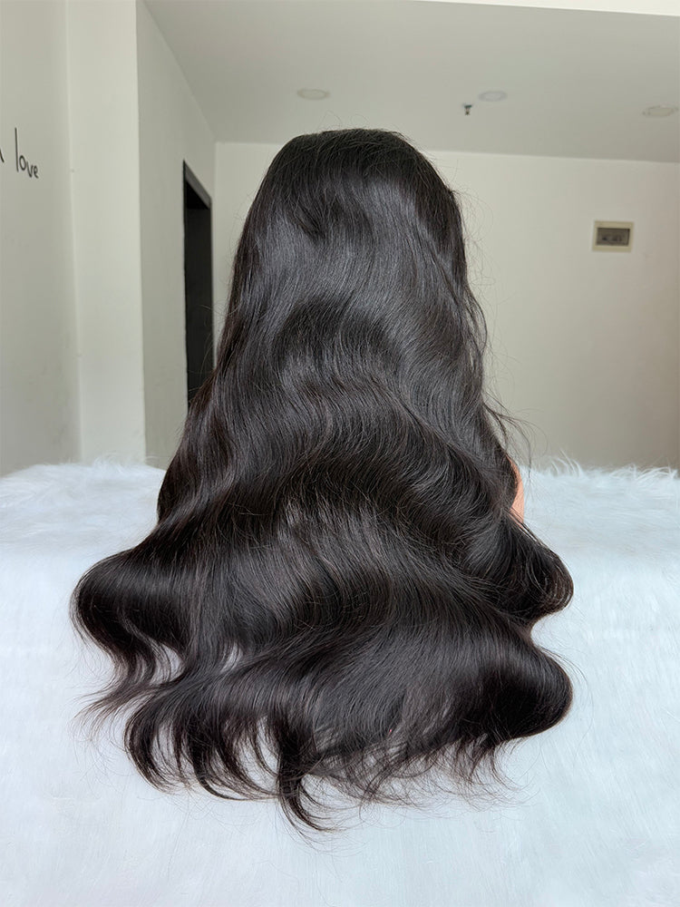 Indian Luxury Body wave virgin hair HD Lace closure wig
