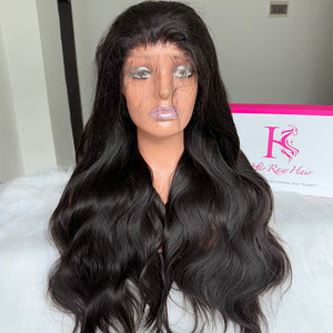 Indian Luxury Body wave virgin hair HD Lace closure wig