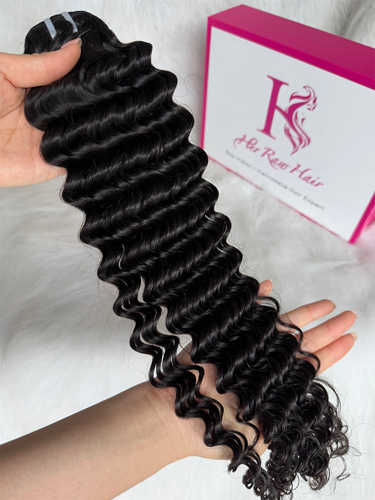Indian Luxe Virgin deep wave Hair Bundle Deal