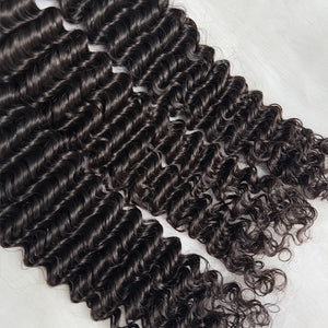 Indian Luxe Virgin deep wave Hair Bundle Deal