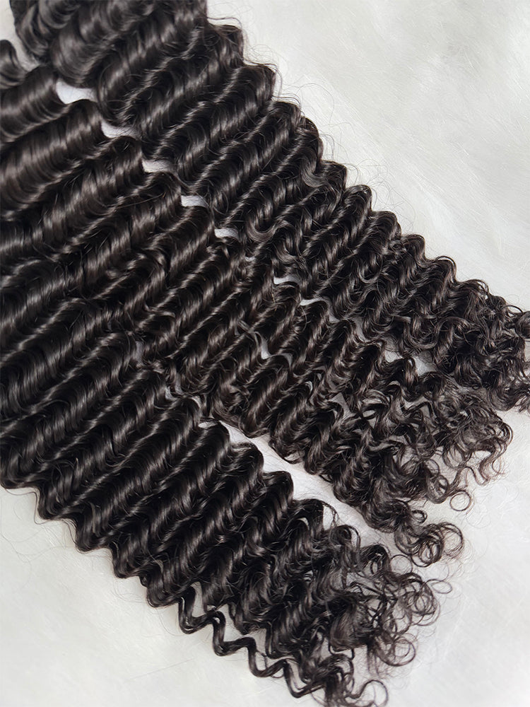 Indian Luxe Virgin deep wave Hair Bundle Deal