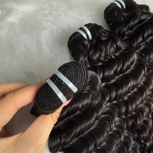 Indian Luxe Virgin deep wave Hair Bundle Deal