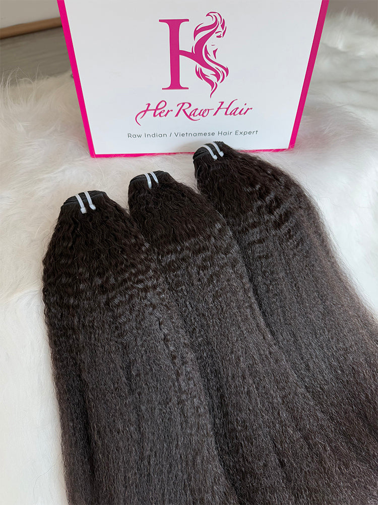 Indian Luxe Virgin kinky straight  Hair Bundle Deal