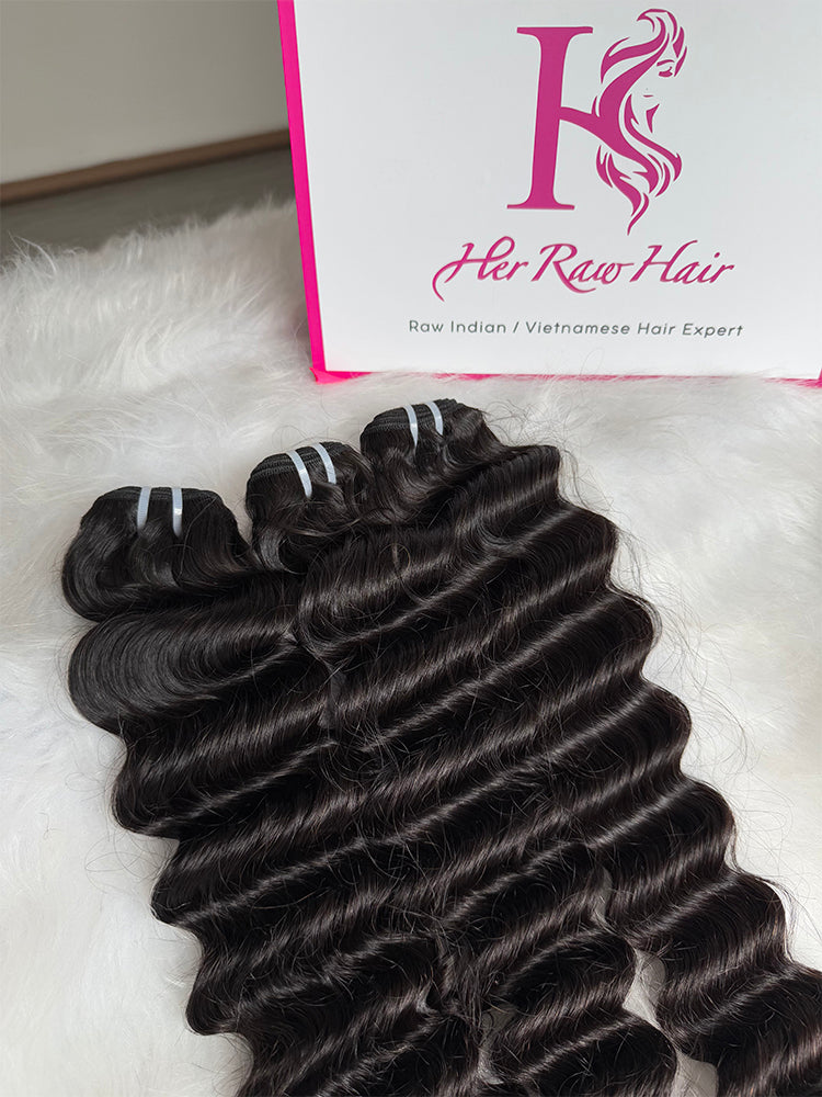 Indian Luxe Virgin loose deep Hair Bundle Deal