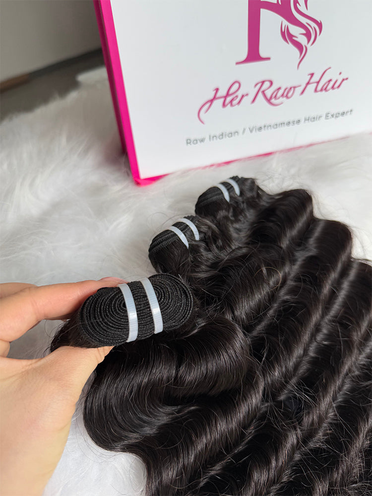 Indian Luxe Virgin loose deep Hair Bundle Deal
