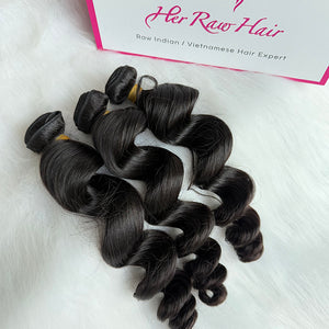 Indian Luxe Virgin Loose wave Hair Bundle Deal