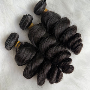 Indian Luxe Virgin Loose wave Hair Bundle Deal