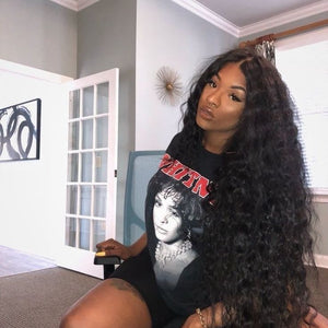 Raw Indian wavy Hair 1b# HD Lace  Wigs