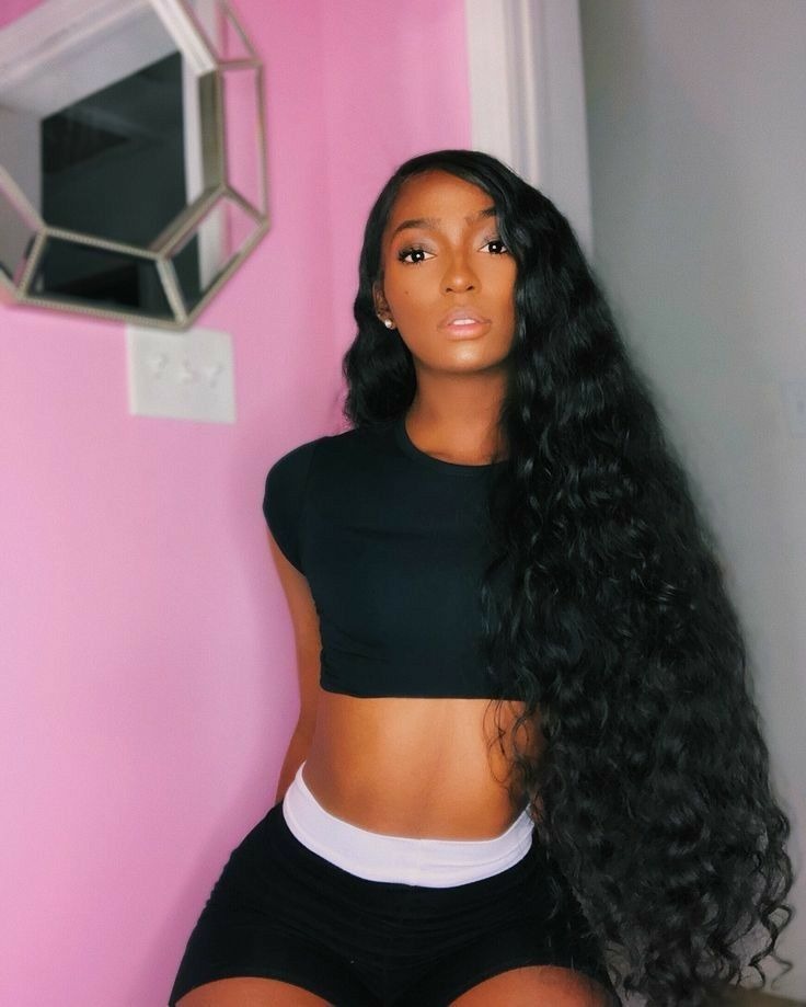Raw Indian wavy Hair 1b# HD Lace  Wigs