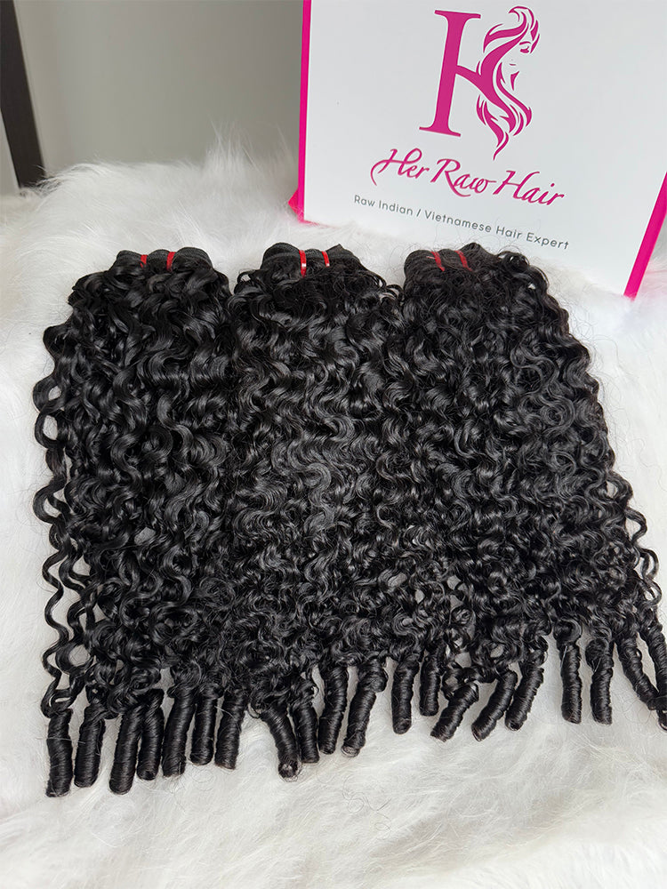 Cambodian Burmese Spiral curly Luxury Virgin hair bundle deals
