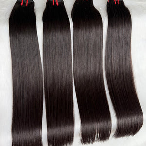Raw Cambodian Straight Double Drawn Hair Bundle Deal One Donor hair