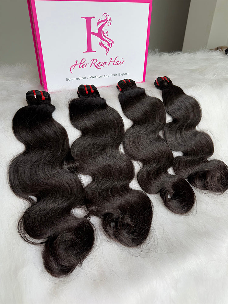double drawn body wave bundle