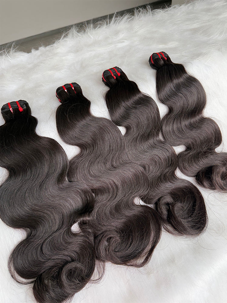 Raw Cambodian Body wave Double Drawn Hair Bundle Deal