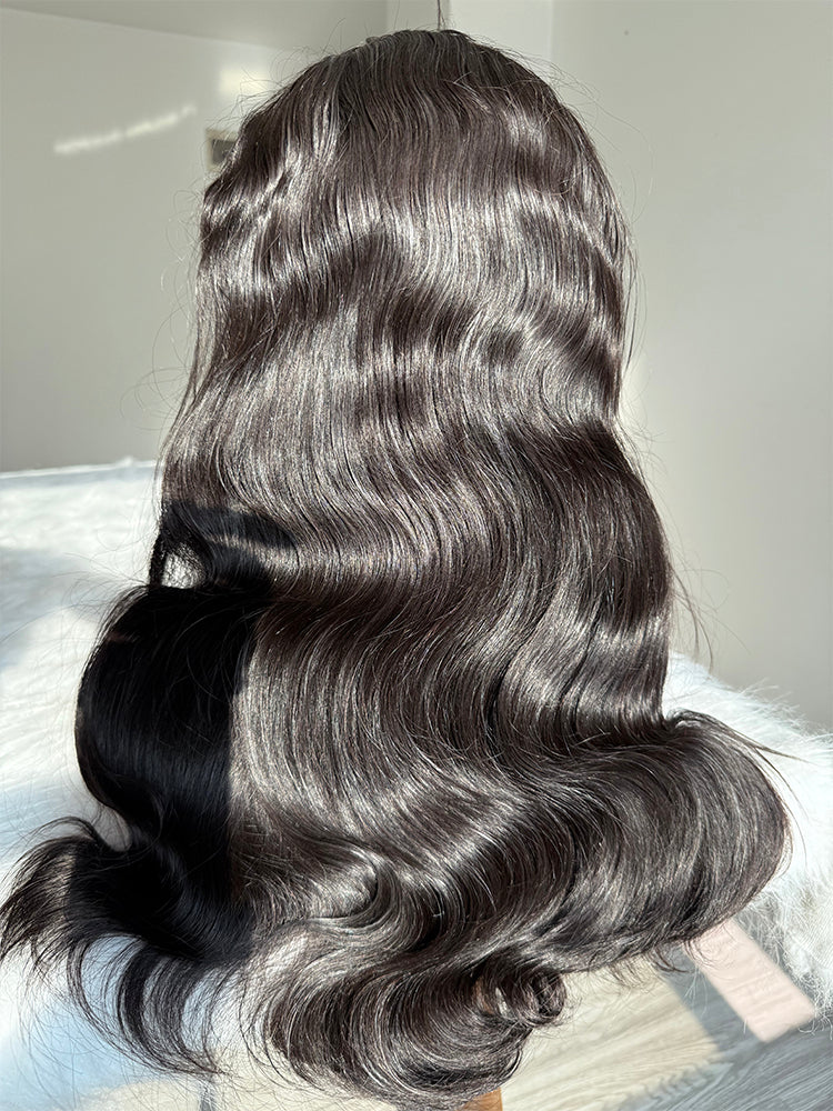 Raw Cambodian double drawn Body wave HD lace frontal wig 13x4 13x6