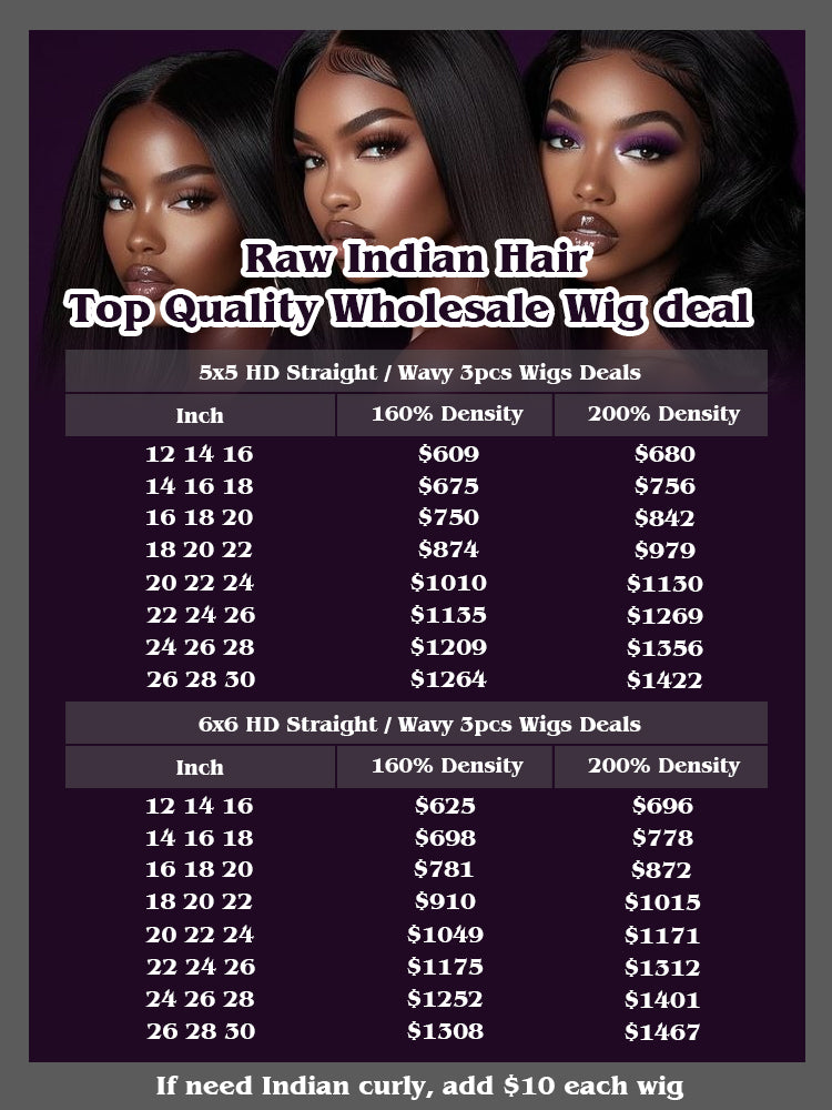 indian hair raw hair wig deal