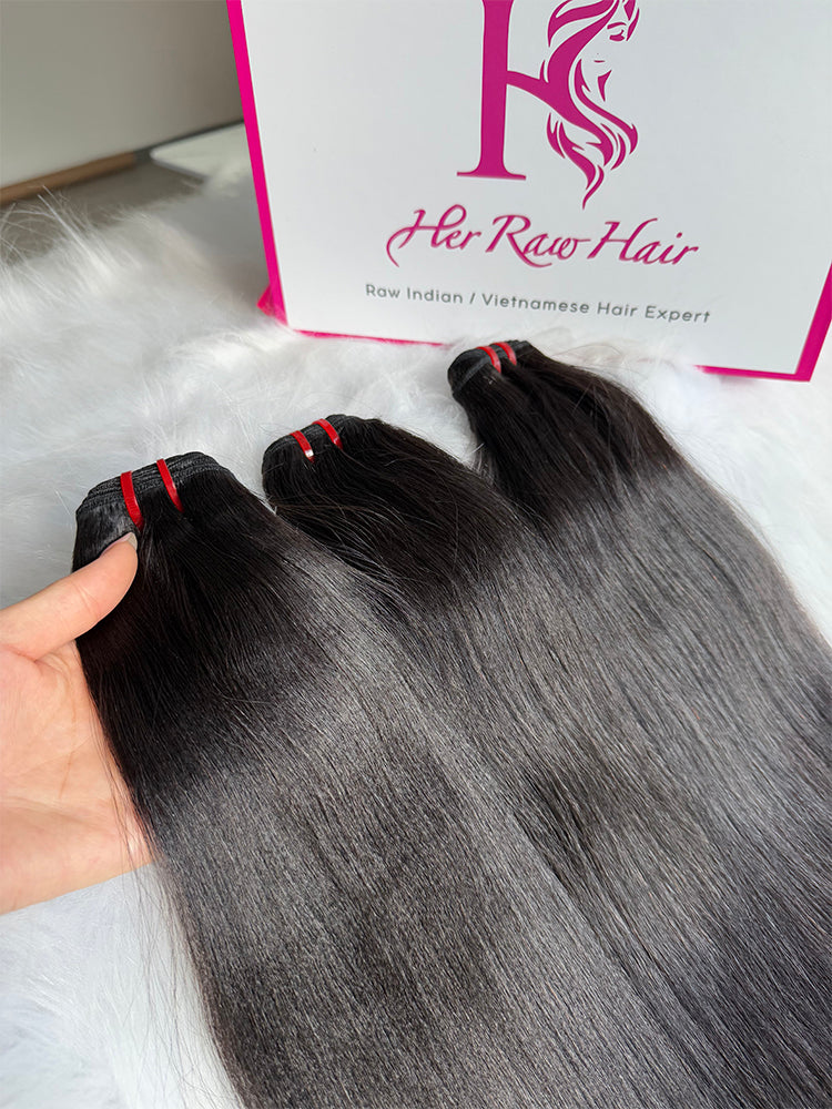 Luxury Virgin hair Cambodian Yaki straight bundle deals