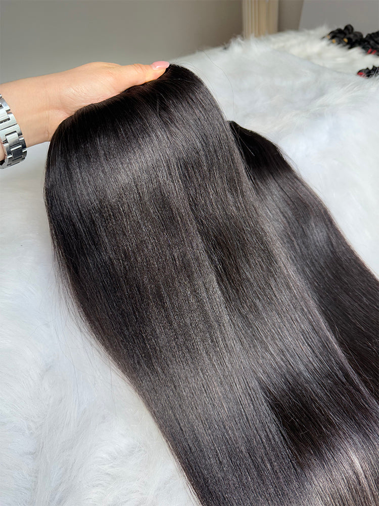 Luxury Virgin hair Cambodian Yaki straight bundle deals